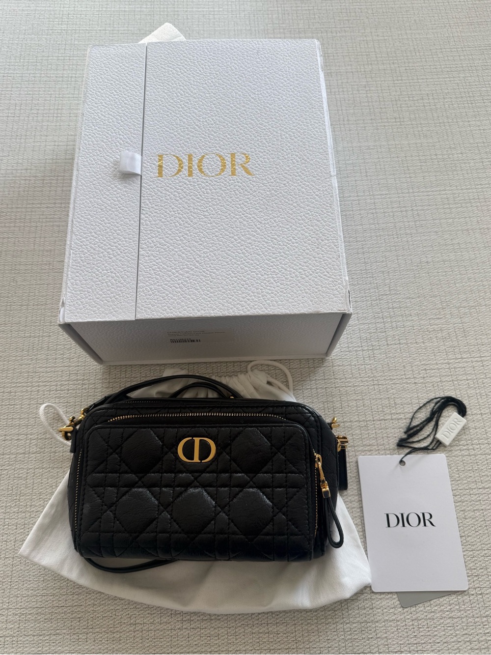 Dior Supple Calfskin Caro Double Pouch Black - Picture 3 of 15